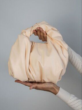 NWT A.L.C PALOMA FAUX LEATHER TWISTER BAG IN BUTTERCREAM - OS